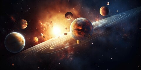 Wall Mural - planet in space
