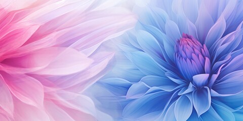 Wall Mural - Beautiful abstract pink blue pastel pencil drawing floral design background. beautiful Generative AI AIG32