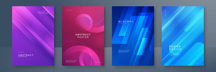 vector colorful abstract geometric poster
