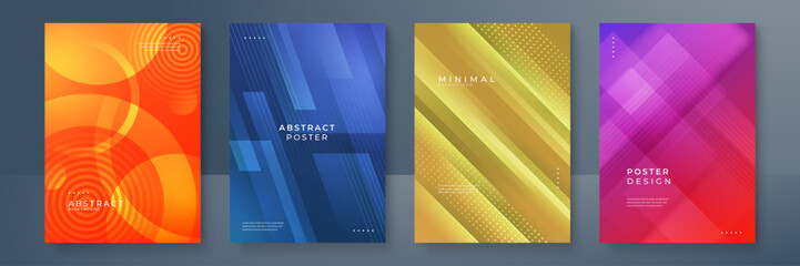 Poster - Abstract gradient geometric cover designs