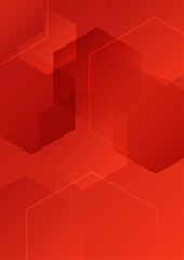 Poster - vivid gradient red abstract geometri design background