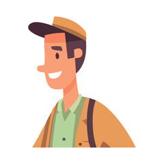 Sticker - One smiling man in uniform design