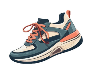 Canvas Print - Modern vector sports shoes, fashion and activity