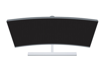 Poster - Polygonal of modern thin frame display computer monitor vector illustration. 3D.
