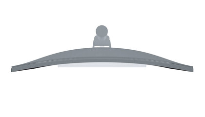 Poster - Polygonal of modern thin frame display computer monitor vector illustration. 3D.