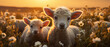 Sanfte Schönheit: Schafe und Lämmer auf der Weide