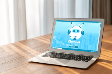 Poster - chatbot software application for modish online business that automatically reply to customer questio