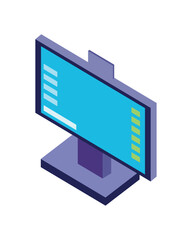 Canvas Print - Modern computer screen equipment icon