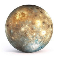 Wall Mural - the planet mercury - isolated on white