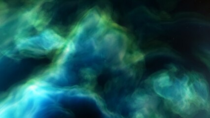 nebula gas cloud in deep outer space, science fiction illustration, colorful space background with stars 3d render
