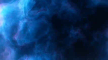 nebula gas cloud in deep outer space, science fiction illustration, colorful space background with stars 3d render
