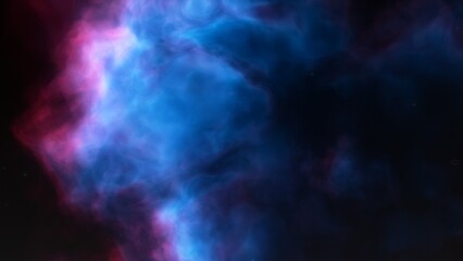 Space background with realistic nebula and shining stars. Colorful cosmos with stardust and milky way. Magic color galaxy. Infinite universe and starry night. 3d render
