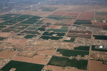 Canvas Print - Aerial view of farmland