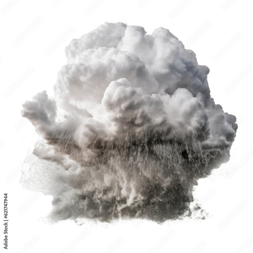 rain cloud isolated on transparent background cutout