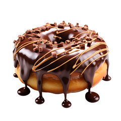 Wall Mural - Donut with chocolate glazing