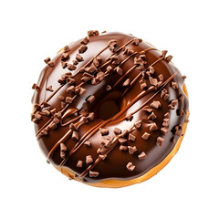 Wall Mural - chocolate covered donut top view