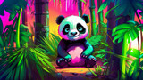 Fototapeta Most - panda in bamboo