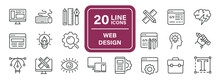 Web Design Line Icons. Editable Stroke. For Website Marketing Design, Logo, App, Template, Ui, Etc. Vector Illustration.