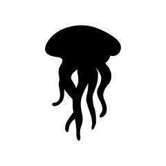 Wall Mural - Jellyfish icon vector. Sea life illustration sign. Ocean symbol or logo.