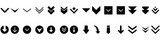 Fototapeta  - Down arrow vector icon set. scroll illustration sign collection.	