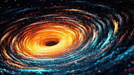 Wall Mural - abstract background. luminous swirling. elegant glowing circle. sparkling particle. space tunnel. gl