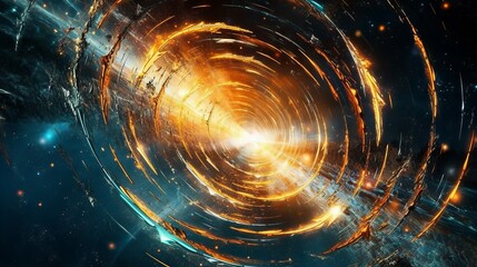 Wall Mural - elegant glowing circle. sparkling particle. space tunnel. glossy jellyfish. colorful ellipse. glint 