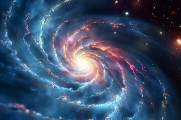 Wall Mural - galaxy in space, computer generated abstract background. galaxy and nebula in deep space. cosmic spi