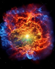 Wall Mural - planets and galaxies in outer space showing the beauty of space exploration. abstract fractal backgr