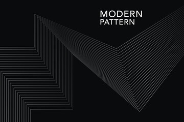 modern 3d abstract shape technology pattern design black & white illustration