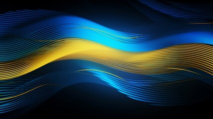 Wall Mural - Blue and yellow silk background