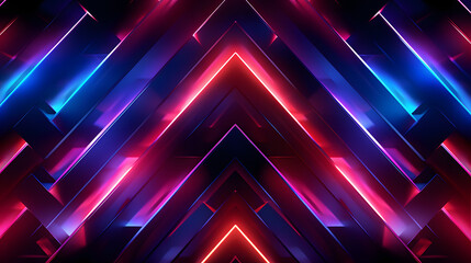 Wall Mural - Digital dynamic lines neon lights geometric abstract graphics poster web page PPT background