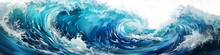 Giant Ocean Wave On Transparent Background Isolated Png.Generated With AI