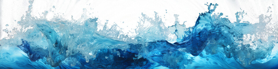 Poster - Water wave splash on transparent background isolated png.Generated with AI