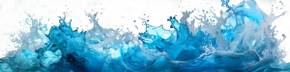 Leinwandbilder - Water wave splash on transparent background isolated png.Generated with AI