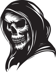 skull vector tattoo illustration. scary skull vector tattoo