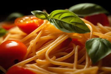 Sticker - Pasta italian tomato basil. Generate Ai