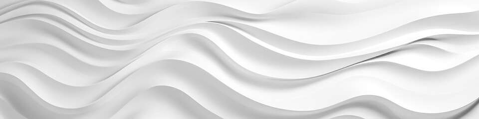 Poster - White wave background, abstract concept.Generated with AI