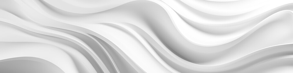 Poster - White wave background, abstract concept.Generated with AI