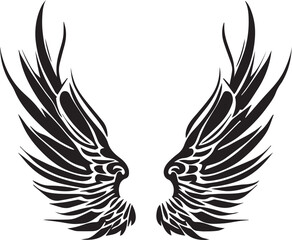 wings tattoo design illustration