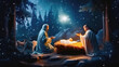Cartoon Nativity Story: Jesus's Arrival - Generative AI