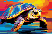 Generative AI.
Wpap Style Abstract, Turtle