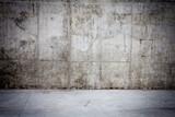 Fototapeta Dmuchawce - Grungy concrete wall and floor as background