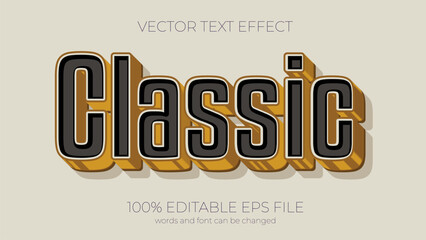 Poster - classic editable text effect style, EPS editable text effect