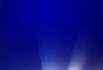 Wall Mural - Dotted vector abstract background, dark blue dots in perspective flow, multimedia information theme, big data technology image, cool backdrop.