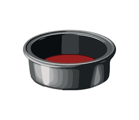 Sticker - Metallic bowl empty icon isolated