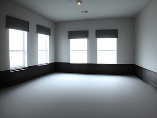 Wall Mural - empty room with window background