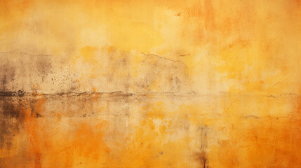 Wall Mural - old yellow concrete wall background, vintage grunge texture of weathered. generative ai.