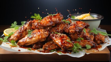 Poster - Honey garlic chicken wings