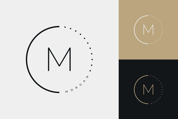 Minimalistic circle logo design, Minimal logotype, Circle emblem, Business template