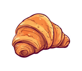 Sticker - French pastry croissants sweet icon